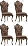 Casa Padrino Luxus Barock Esszimmer Stuhl 4er Set Grau / Braun / Gold - Prunkvolle Barockstil K�chen St�hle - Luxus Esszimmer M�bel im Barockstil - Barock Esszimmer M�bel - Barockstil M�bel