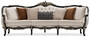 Casa Padrino Luxus Barock Wohnzimmer Sofa Creme / Schwarz / Gold - Handgefertigtes Barockstil Sofa mit dekorativen Kissen - Luxus Wohnzimmer M�bel im Barockstil - Barock M�bel - Edel & Prunkvoll