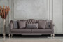 Casa Padrino Luxus Barock Wohnzimmer Sofa Grau / Silber - Handgefertigtes Barockstil Sofa mit dekorativen Kissen - Barock M�bel - Luxus Wohnzimmer M�bel im Barockstil - Edel & Prunkvoll
