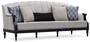 Casa Padrino Luxus Barock Wohnzimmer Sofa Silber / Schwarz - Handgefertigtes Barockstil Sofa mit dekorativen Kissen - Barock M�bel - Luxus Wohnzimmer M�bel im Barockstil - Edel & Prunkvoll