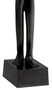 Casa Padrino Luxus Deko Skulptur Bronze 18 x 24,5 x H. 131,5 cm - Abstrakte Messing Deko Figur - Wohnzimmer Deko - B�ro Deko - Deko Accessoires - Luxus Kollektion