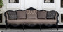 Casa Padrino Luxus Barock Wohnzimmer Sofa Grau / Schwarz - Prunkvolles Barockstil Sofa mit dekorativen Kissen - Luxus Wohnzimmer M�bel im Barockstil - Barock M�bel - Edel & Prunkvoll
