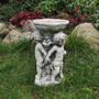 Casa Padrino Jugendstil Vogeltr�nke Engel Grau H. 27 cm - Garten Deko Stein Vogelbad - Jugendstil Garten & Terrassen Deko Accessoires - Gartenm�bel im Jugendstil