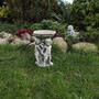 Casa Padrino Jugendstil Vogeltr�nke Engel Grau H. 27 cm - Garten Deko Stein Vogelbad - Jugendstil Garten & Terrassen Deko Accessoires - Gartenm�bel im Jugendstil