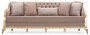 Casa Padrino Luxus Barock Wohnzimmer Set Braun / Gold - 2 Sofas & 2 Sessel & 1 Couchtisch & 2 Beistelltische - Handgefertigte Luxus Wohnzimmer M�bel im Barockstil - Edel & Prunkvoll