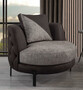 Casa Padrino Luxus Chesterfield Sessel Grau / Braun / Schwarz 100 x 96 x H. 75 cm - Wohnzimmer Sessel - Hotel Sessel - Wohnzimmer M�bel - Chesterfield M�bel - Luxus M�bel - Luxus Einrichtung