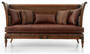 Casa Padrino Luxus Barock Leder Sofa Braun - Prunkvolles Barockstil Sofa mit hochwertigem Echtleder - Luxus Wohnzimmer Mbel im Barockstil - Barock Leder Mbel - Edel & Prunkvoll