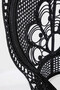 Casa Padrino Luxus Rattan Sessel Schwarz / Wei� 106 x 71 x H. 148 cm - Vintage Stil Rattan Sessel mit Sitzkissen - Vintage Stil Rattan M�bel - Garten & Terrassen M�bel