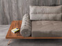 Casa Padrino Luxus Sofa Grau / Braun / Kupfer 270 x 100 x H. 65 cm - Wohnzimmer Sofa mit verstellbaren R�ckenlehnen - Wohnzimmer M�bel - Hotel M�bel - Luxus M�bel