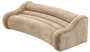 Casa Padrino Luxus Sofa Sandfarben 230 x 120 x H. 71 cm - Gebogenes Wohnzimmer Sofa - Wohnzimmer M�bel - Luxus M�bel - Wohnzimmer Einrichtung - Luxus Einrichtung - Luxus Qualit�t