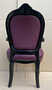 Casa Padrino Barock Boulle Esszimmer Stuhl mit Armlehnen Lila / Schwarz / Rot / Gold - Prunkvoller Schreibtisch Stuhl mit edlem Kunstleder - Esszimmer M�bel im Barockstil - Barock Boulle M�bel