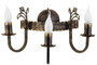 Casa Padrino Barock Wandleuchte Antik Bronze 42 x 24 x H. 25 cm - Barockstil Metall Wandlampe - Barock Leuchten - Edel & Prunkvoll 
