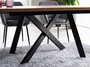 Casa Padrino Luxus Esstisch Naturfarben / Matt Schwarz 160-200 x 90 x H. 76 cm - Ausziehbarer K�chentisch - Esszimmer M�bel - K�chen M�bel - Luxus M�bel