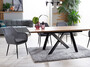Casa Padrino Luxus Esstisch Naturfarben / Matt Schwarz 160-200 x 90 x H. 76 cm - Ausziehbarer K�chentisch - Esszimmer M�bel - K�chen M�bel - Luxus M�bel