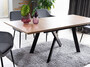 Casa Padrino Luxus Esstisch Naturfarben / Matt Schwarz 160-200 x 90 x H. 76 cm - Ausziehbarer K�chentisch - Esszimmer M�bel - K�chen M�bel - Luxus M�bel