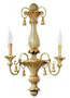 Casa Padrino Luxus Barock Doppel Wandleuchte Antik Hellgr�n / Antik Gold 38 x 17 x H. 59 cm - Prunkvolle Wandlampe im Barockstil - Barock Leuchten - Luxus Qualit�t - Made in Italy 