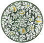 Casa Padrino Luxus Keramik Teller 6er Set Gr�n / Mehrfarbig  40 cm - Handgefertigte & handbemalte Essteller mit Blumendesign - Hotel & Restaurant Accessoires - Luxus Qualit�t - Made in Italy