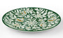 Casa Padrino Luxus Keramik Teller 6er Set Gr�n / Mehrfarbig  40 cm - Handgefertigte & handbemalte Essteller mit Blumendesign - Hotel & Restaurant Accessoires - Luxus Qualit�t - Made in Italy