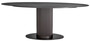 Casa Padrino Luxus Esstisch Schwarz / Bronze 200 x 119 x H. 78,5 cm - Ovaler K�chentisch mit Keramik Tischplatte in Marmoroptik - Esszimmer M�bel - K�chen M�bel - Luxus M�bel - Luxus Qualit�t