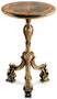 Casa Padrino Luxus Barock Beistelltisch Antik Braun / Schwarz / Antik Gold - Prunkvoller Barockstil 3-Bein Massivholz Tisch - Luxus M�bel im Barockstil - Barock M�bel - Luxus Qualit�t - Made in Italy 