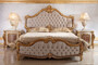 Casa Padrino Luxus Barock Nachtkommode mit 3 Schubladen Wei� / Braun / Gold