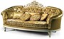 Casa Padrino Luxus Barock Sofa Gold / Elfenbein 238 cm - Made in Italy 