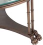 Casa Padrino Luxus Barock Beistelltisch mit Glasplatte Bronze  62 x H. 64 cm