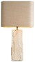 Casa Padrino Luxus Tischleuchte Wei� / Beige H. 76 cm - Luxus Schreibtischleuchten