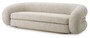 Casa Padrino Luxus Sofa Hellgrau / Messing 230 cm - Luxus Wohnzimmer & Hotel M�bel
