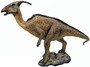Casa Padrino XXL Deko Skulptur Dinosaurier Parasaurolophus Braun / Grau 298 cm - Riesige Lebensgro�e Garten Figur 