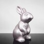 Casa Padrino Deko Figur Hase / Osterhase Silber H. 45 cm - Oster Deko Accessoires