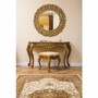 Casa Padrino Luxus Barock Konsole mit Wandspiegel und Hocker Braun / Gold - Barock M�bel