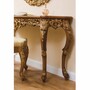 Casa Padrino Luxus Barock Konsole mit Wandspiegel und Hocker Braun / Gold - Barock M�bel