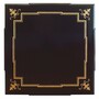 Casa Padrino Luxus Barock Couchtisch mit Glasplatte Schwarz / Gold 127 cm - Made in Italy