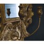 Casa Padrino Luxus Barock Spiegel mit Kerzenhalter Antik Gold H. 85 cm - Made in Italy