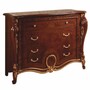 Casa Padrino Luxus Barock Kommode Dunkelbraun / Gold 133 cm - Made in Italy