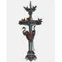 Casa Padrino Luxus Barock Bronze Springbrunnen Bronze / T�rkis  85 x H. 200 cm 