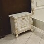 Casa Padrino Luxus Barock Nachtkommode mit 3 Schubladen Wei� / Gold - Barock M�bel