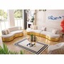 Casa Padrino Luxus Chesterfield Sessel Creme / Gold 100 cm - Luxus Chesterfield M�bel
