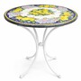 Casa Padrino Luxus Jugendstil Gartentisch Bunt / Wei�  70 cm - Made in Italy