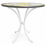 Casa Padrino Luxus Jugendstil Gartentisch Bunt / Wei�  70 cm - Made in Italy