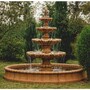 Casa Padrino Barock Springbrunnen Braun  280 x H. 160 cm - Barock Garten Deko