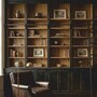 Casa Padrino Landhausstil B�cherschrank mit Leiter Antik Schwarz / Naturfarben 500 cm