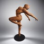 Casa Padrino XXL Deko Skulptur Ballerina Rost / Schwarz H. 165 cm - Lebensgro�e Deko Figur - XXL Deko Figur - Wohnzimmer & Garten Deko