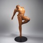 Casa Padrino XXL Deko Skulptur Ballerina Rost / Schwarz H. 165 cm - Lebensgro�e Deko Figur - XXL Deko Figur - Wohnzimmer & Garten Deko