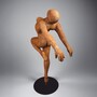 Casa Padrino XXL Deko Skulptur Ballerina Rost / Schwarz H. 165 cm - Lebensgro�e Deko Figur - XXL Deko Figur - Wohnzimmer & Garten Deko