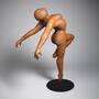 Casa Padrino XXL Deko Skulptur Ballerina Rost / Schwarz H. 165 cm - Lebensgro�e Deko Figur - XXL Deko Figur - Wohnzimmer & Garten Deko