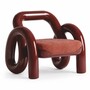 Casa Padrino Luxus Designer Sessel Dunkelrot / Rot - Wohnzimmer Sessel - Hotel Sessel - Wohnzimmer M�bel - Hotel M�bel - Luxus M�bel - Designer M�bel 