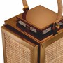 Casa Padrino Luxus Kerzenleuchter Vintage Messing / Naturfarben H. 83 cm - Laterne mit Tragegriff - Gastronomie Accessoires - Hotel Accessoires