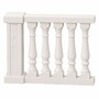 Casa Padrino Barock Balustrade mit S�ule Cremewei� 128 x 28 x H. 101 cm - Barockstil Gel�nder - Garten & Terrassen Deko Accessoires